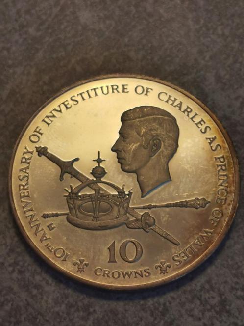 Turks & Caicos Islands, 10 Crowns 1979,proof zilver munt.., Postzegels en Munten, Munten | Oceanië, Losse munt, Zilver, Ophalen of Verzenden