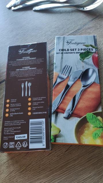 child couverts Fontignac-Kindercouverts- 7 sets,4 new,3 gebr beschikbaar voor biedingen