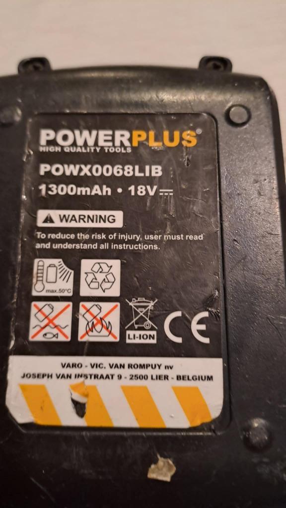 Chargeur et batterie Power Plus POWX0068 LIb, Doe-het-zelf en Bouw, Gereedschap | Overige machines, Gebruikt, Ophalen