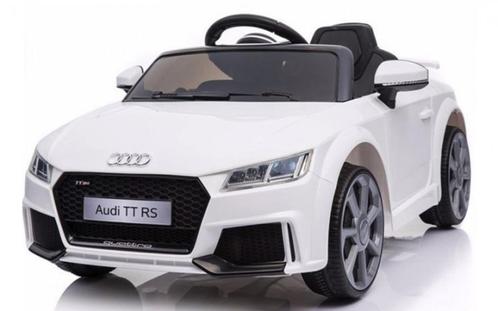 Audi TT RS 12v, Accu kinderauto, Wit, Muziekmodule. - NIEUW-, Kinderen en Baby's, Speelgoed |Speelgoedvoertuigen, Nieuw, Afstandsbediening