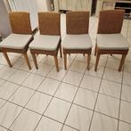 4 mooie kamerstoelen in riet, Ophalen, Gebruikt, Riet