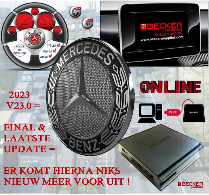 Mercedes Becker map pilot update v23 ('23-'24) + flitsers, Computers en Software, Navigatiesoftware, Update, Verzenden