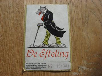 Vintage Sticker De Efteling  beschikbaar voor biedingen