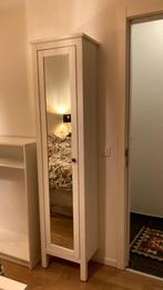 Hemnes hoge kast met spiegeldeur, wit, 49x31x200 cm, IKEA, Huis en Inrichting, Kasten | Overige, Kasten, Zo goed als nieuw, Ophalen