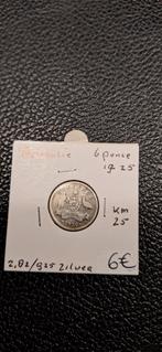 Australië 6 pence 1925, Postzegels en Munten, Munten | Oceanië, Ophalen of Verzenden