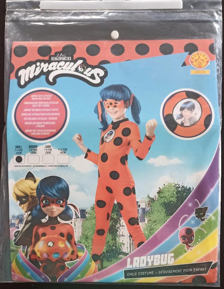 Déguisement Miraculous Ladybug (3-4 ans - 104 cm), Kinderen en Baby's, Carnavalskleding en Verkleedspullen, Gebruikt, Meisje, 104 of kleiner