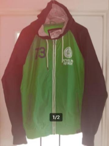 Veste imperméable capuche bleu/vert " Petrol " L beschikbaar voor biedingen
