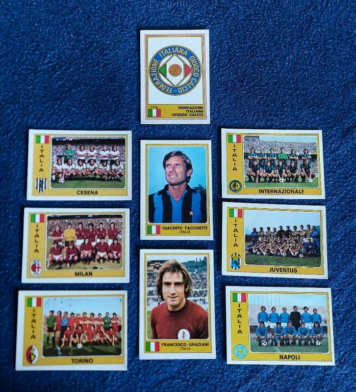 9 versch. Panini stickers voetbal 'Euro 1976 - Italië ', Verzamelen, Sportartikelen en Voetbal, Nieuw, Poster, Plaatje of Sticker