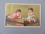 1890 Epicerie Cassegrain chromo kaart Biljart Driebanden, Overige typen, Zo goed als nieuw, Verzenden