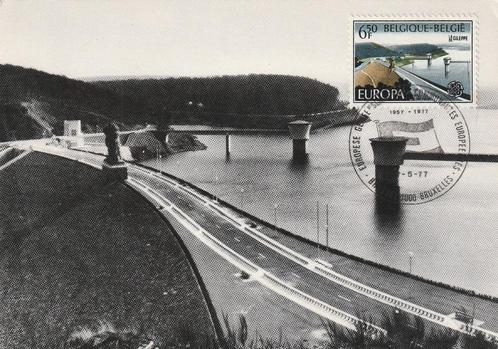 Kaart stuwdam Gileppe Afgestempeld 17 mei 1977, Postzegels en Munten, Postzegels | Europa | België, Europa, Ophalen of Verzenden