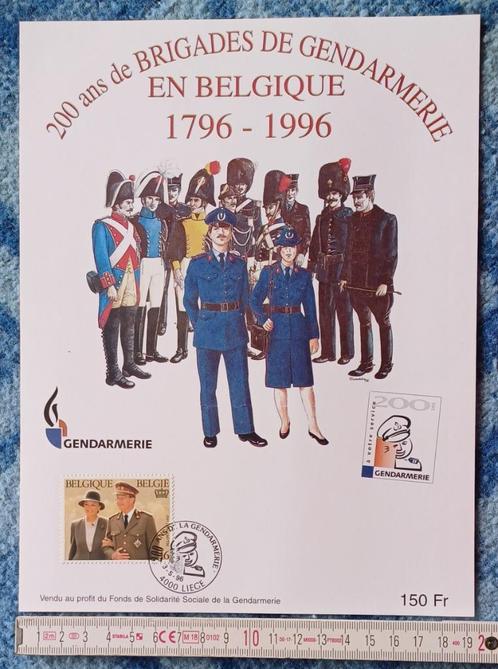 Gendarmerie-Officiële poster 200 jaar Ge-brigades, Verzamelen, Militaria | Algemeen, Rijkswacht, Foto of Poster, Ophalen