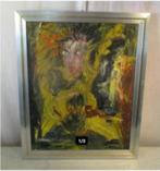 Mooi Abstract Geschilderd Werk 'de Verschrikking' - gesign, Verzenden