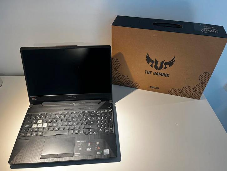 Zwarte gaming laptop Asus Tuf Gaming F15, Computers en Software, Windows Laptops, Gebruikt, 16 inch, SSD, 2 tot 3 Ghz, 16 GB, Azerty