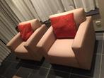 Stoffen zetels lounge, Huis en Inrichting, Zetels | Zetels, Ophalen, Zo goed als nieuw, Rechte bank, Vierpersoons of meer