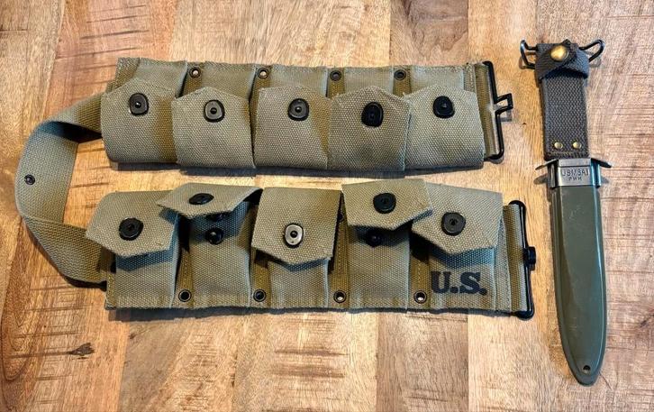 Ceinturon Garand M1 WW2 + étui M3 'repro ', Collections, Objets militaires | Seconde Guerre mondiale, Enlèvement ou Envoi