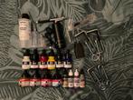 air brush set met 14 kleuren inkt, Ophalen of Verzenden, Zo goed als nieuw, Overige typen