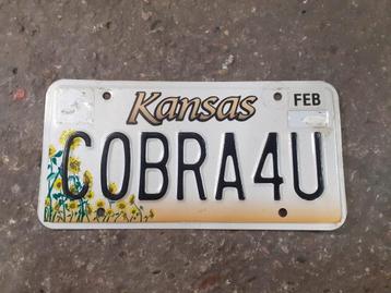 USA, Kansas - Cobra nummerplaat beschikbaar voor biedingen