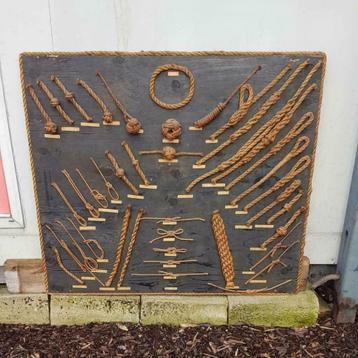 Groot bord alle soorten knopen/voorbeeld knopen in touw⚓ beschikbaar voor biedingen