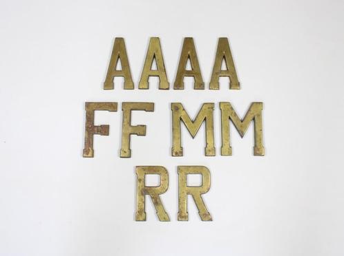 oude koperen letters, Antiek en Kunst, Antiek | Brons en Koper, Koper, Ophalen of Verzenden