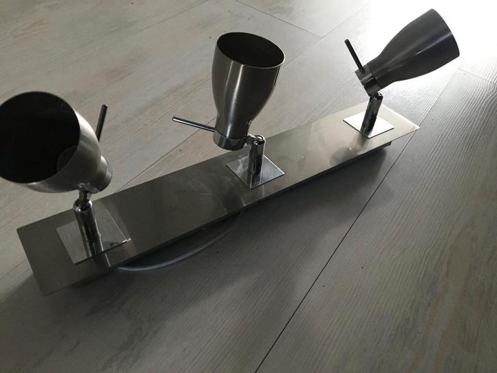 RVS spots 360 draaibaar als nieuw, Huis en Inrichting, Lampen | Spots, Zo goed als nieuw, Metaal of Aluminium, Halogeen, Led, Ophalen of Verzenden