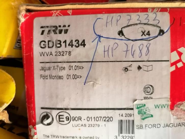 Ford Mondeo Jaguar x-type remblokken voor, Auto-onderdelen, Remmen en Aandrijving, Ford, Jaguar, Nieuw, Ophalen of Verzenden
