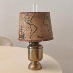 Oude vintage olielamp en verzamelaar met lampenkap, Antiek en Kunst, Verzenden