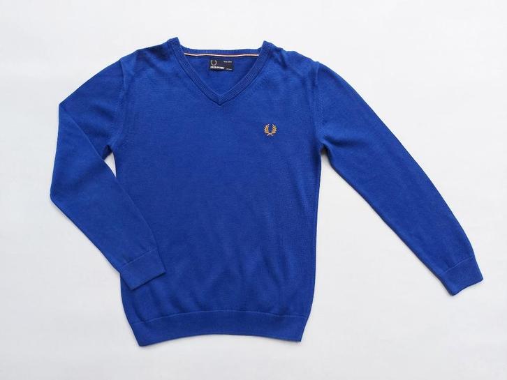 FRED PERRY felblauwe trui 7 jaar / 122 * NIEUWstaat *, Kinderen en Baby's, Kinderkleding | Maat 122, Zo goed als nieuw, Jongen