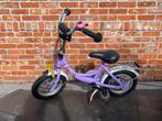 Paarse fiets puky 12 inch met bloemetjes, Ophalen, Gebruikt, Puky