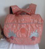 Kipling INIKO 6/11 jaar oude tweekleurige boekentas + aap, Gebruikt, Aktetas of Boekentas, Roze, 30 tot 40 cm