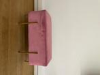 Decoratie poef pink velour (75 x 40 x 35cm), Huis en Inrichting, Ophalen, Overige materialen, Rond, Minder dan 50 cm