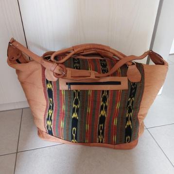 SAC DE VOYAGE DE GUATEMALA / CUIR et CANVAS