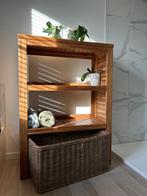 Teakhouten rekjes voor badkamer, huis of tuin, Ophalen, Zo goed als nieuw