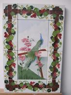 Tegelpaneel antieke wandtegels pauw 46 x 30,cm, Antiek en Kunst, Ophalen