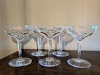 5 kristallen champagneglazen Model Nestor, Val St Lambert, Antiek en Kunst, Ophalen