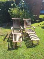 2 deckchairs van het Belgisch topmerk Jati&kebon., Ophalen, Zo goed als nieuw