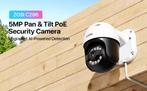 ZOSI C296 5MP 3K PoE PTZ IP-camera voor buiten met AI-gezich, Audio, Tv en Foto, Videobewaking, Verzenden, Nieuw, Buitencamera