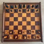 Grand échiquier / jeu d’Echecs en bois, artisanal et vintage, Enlèvement ou Envoi, Comme neuf