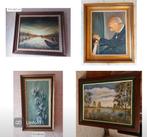 Lot de 4 grands tableaux De Geest Gilbert avec de beaux cadr, Enlèvement ou Envoi