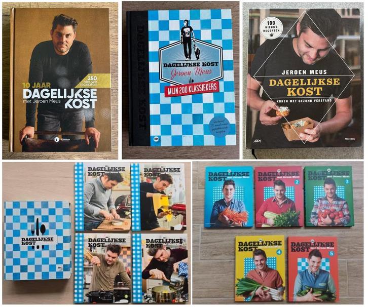 Jeroen Meus DAGELIJKSE KOST boeken + sets, en andere titels, Boeken, Kookboeken, Zo goed als nieuw, Voorgerechten en Soepen, Hoofdgerechten