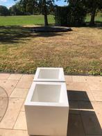 2 X Witte terrasbloembakken ” ELHO” 40 X 40 cm, Tuin en Terras, Ophalen, Kunststof, Minder dan 60 cm, Zo goed als nieuw