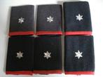 6 passanten kleur: zwart met rode bies en 1 zilveren ster, Collections, Objets militaires | Général, Emblème ou Badge, Armée de terre
