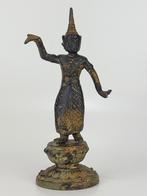 Oude metalen beeld van thai danseres, Antiek en Kunst, Ophalen of Verzenden