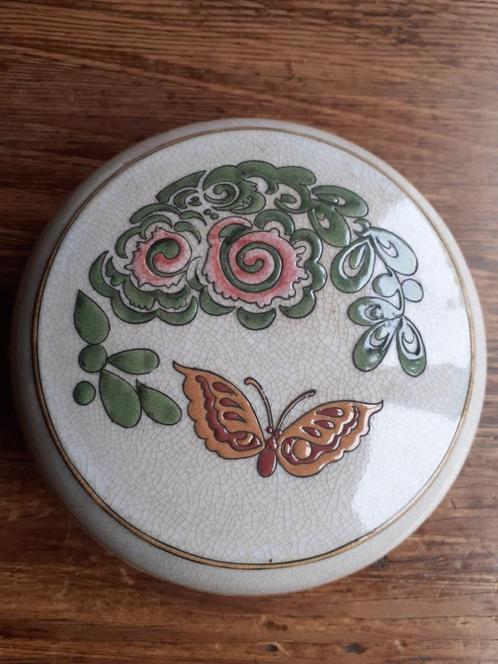Schitterende snoepdoos van Longwy aardewerk, Antiek en Kunst, Antiek | Keramiek en Aardewerk, Ophalen of Verzenden