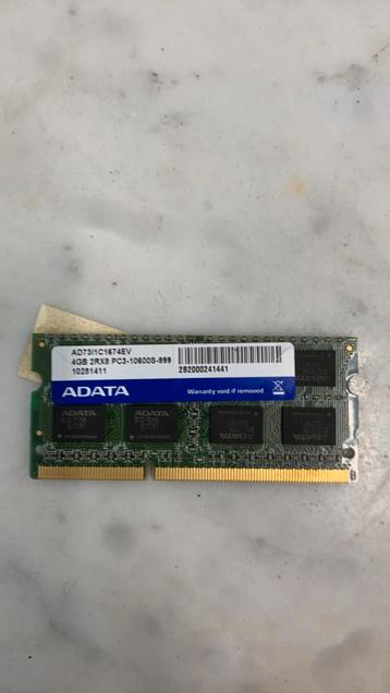 ADATA 4GB 2RX8 geheugenstick voor laptop  beschikbaar voor biedingen