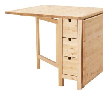 Klaptafel in berkenhout  beschikbaar voor biedingen