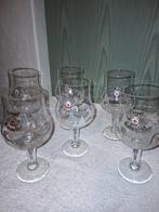 4 oude kristallen glazen Karmeliet, nieuwstaat, Ophalen of Verzenden, Nieuw, Bierglas