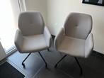 Eetkamerstoelen op wieltjes (4 stuks), Maison & Meubles, Chaises, Gris, Comme neuf, Enlèvement, Modern