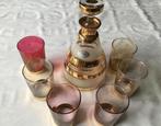 Handpainted Booms karaf met glazen set, Antiek en Kunst, Ophalen of Verzenden