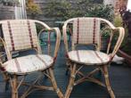 2 fauteuils en osier vintage, Tuin en Terras, Tuinstoelen, Ophalen, Gebruikt, Wicker