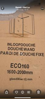 Douche wand in glas 160 breedt en 200 cm hoog, Doe-het-zelf en Bouw, Ophalen, Nieuw, Glas, Douche